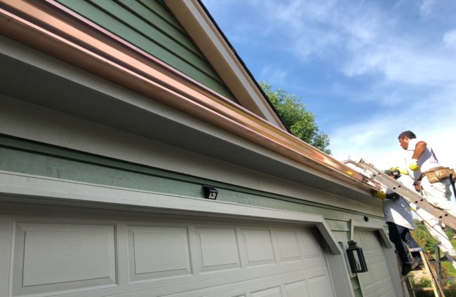 Six Inch Copper Gutters
