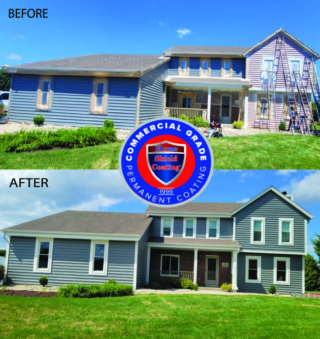 homeshieldcoatingaluminumsiding3 Home Shield Coating® on Aluminum Siding Before & After.
