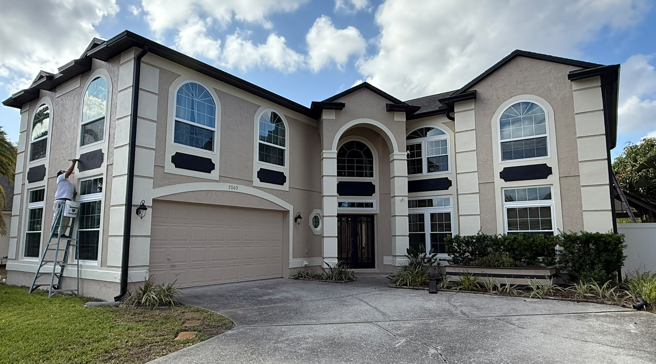 Stucco Home Coated With Home Shield Coating Hurricane Proof Paint