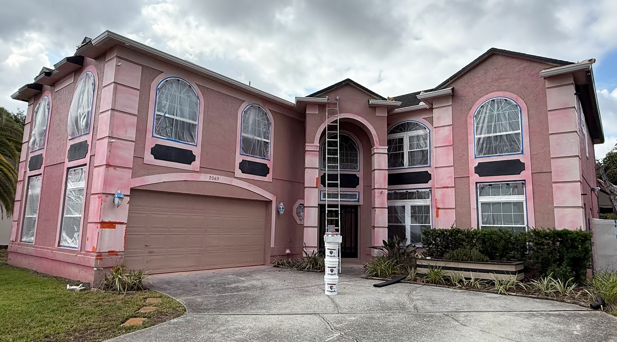 Stucco Home Bonded With Our Hurricane Proof Primer