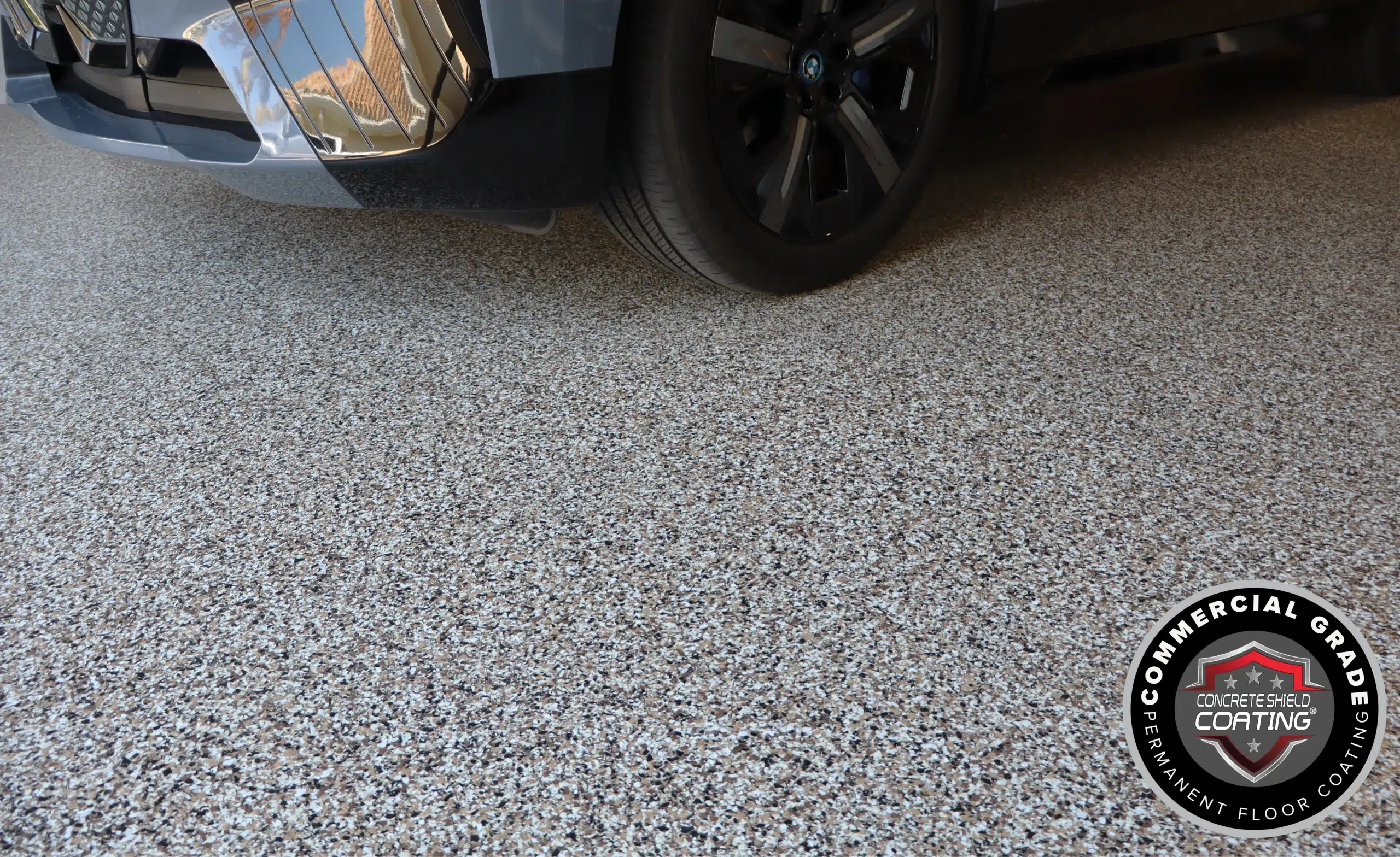 Concrete Shield Coating BMW Flake Floor
