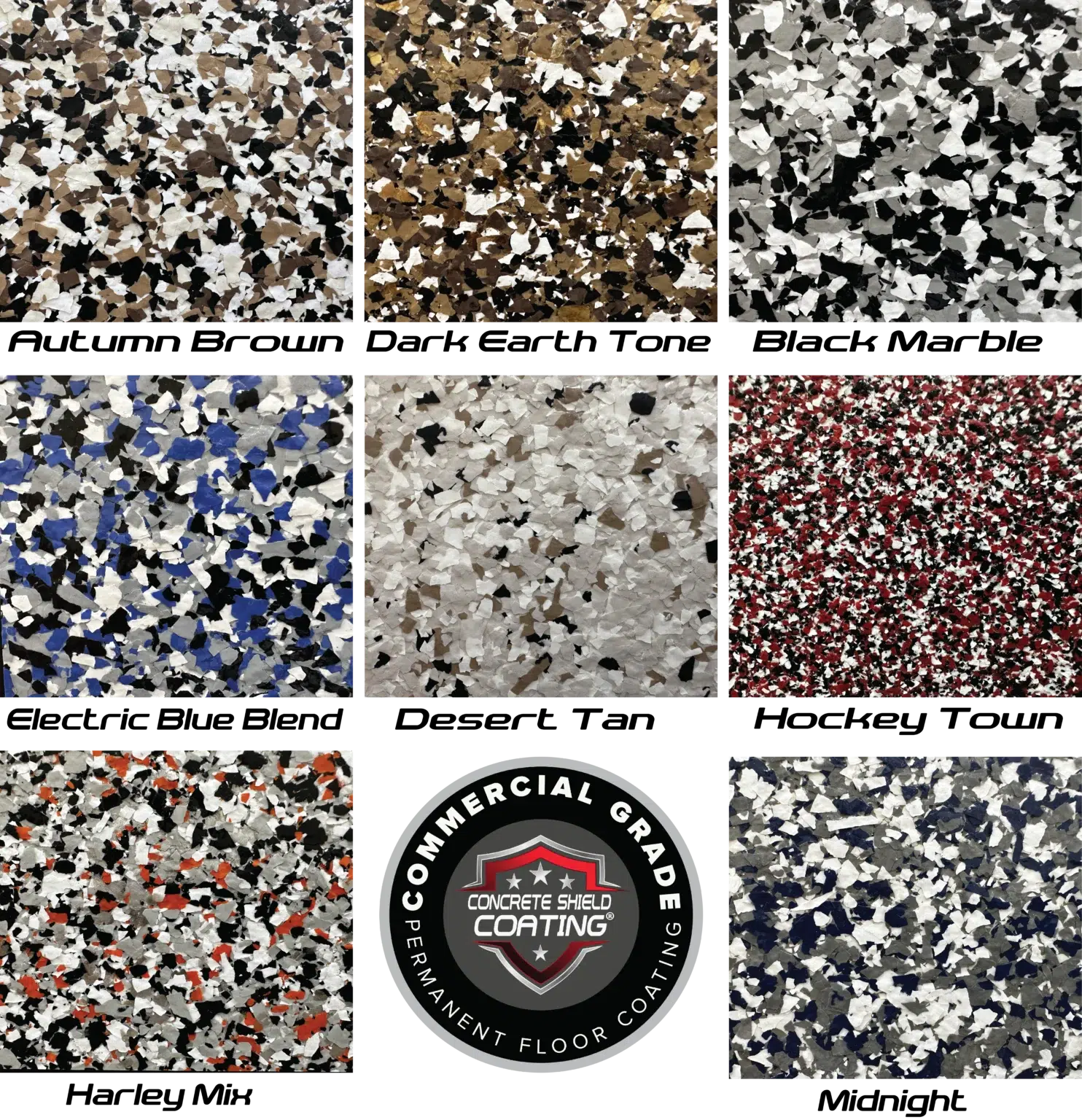 Concrete Shield Coating® Flake Colors