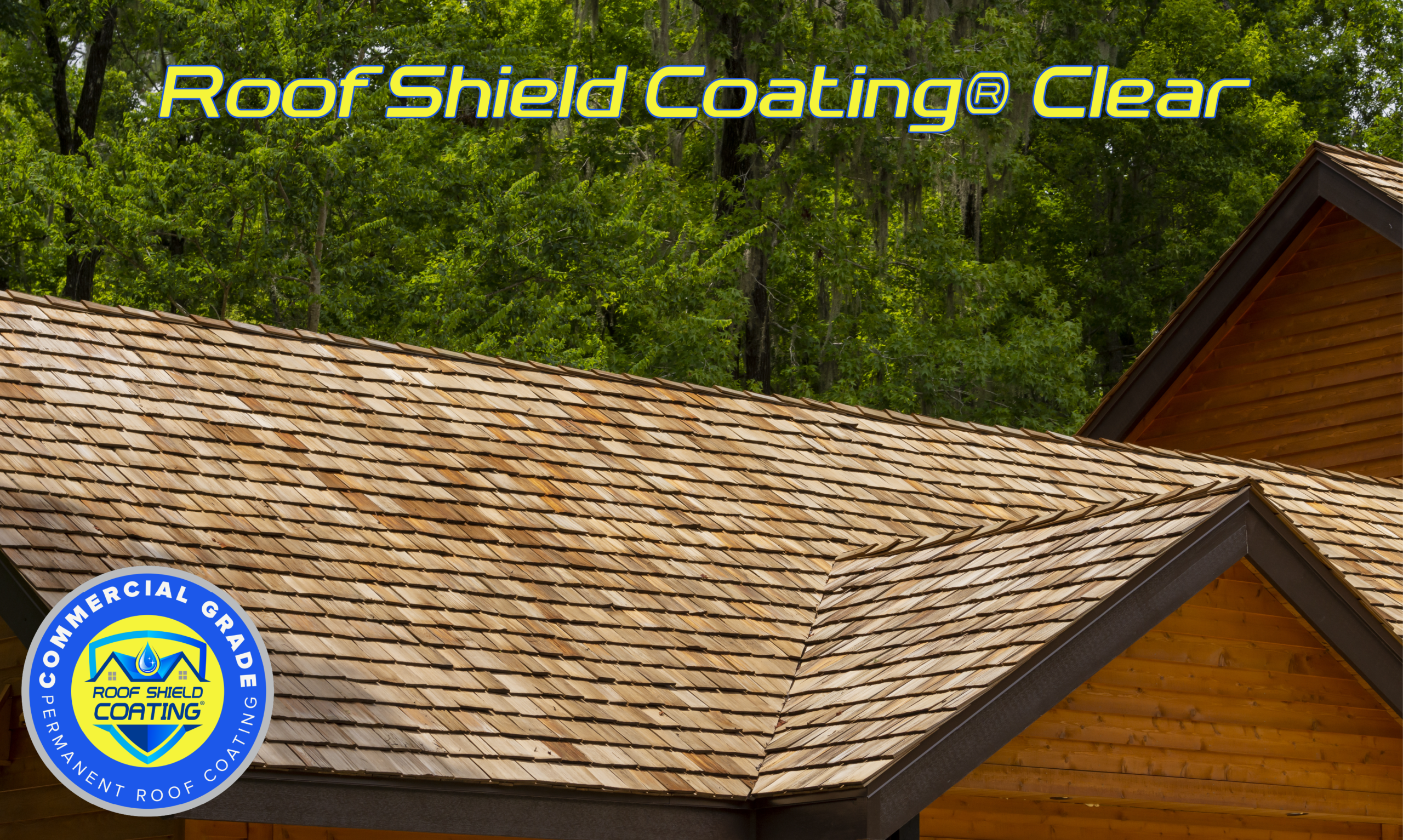Roof Shield Coating® Clear is Ideal For Cedar Siding and Asphalt Shingle Roofs.