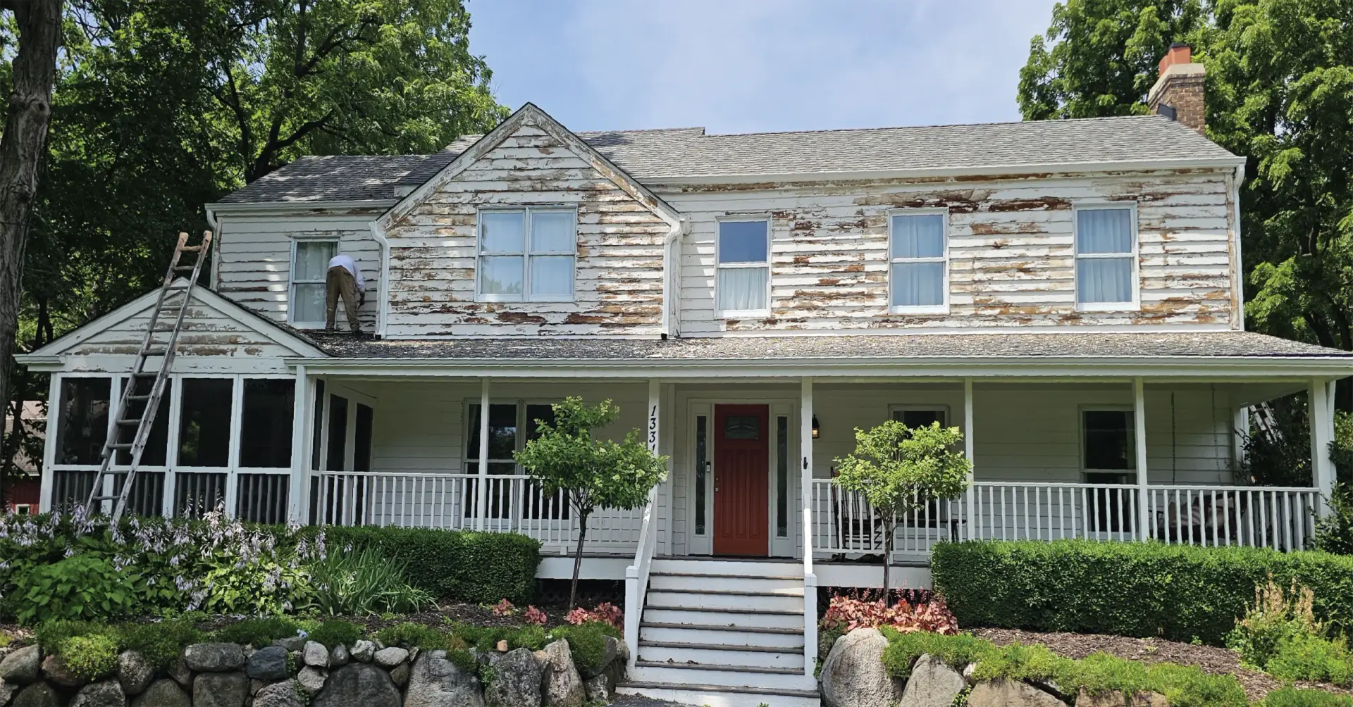 ArtThompsonBefore McHenry Illinois cedar siding Before Home Shield Coating®